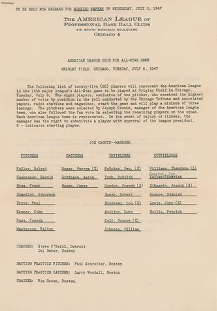 Lot #1241 Will Harridge: ?Joe Cronin, who will manage the American League All-Star team, has selected you as his batting practice pitcher? - Image 3