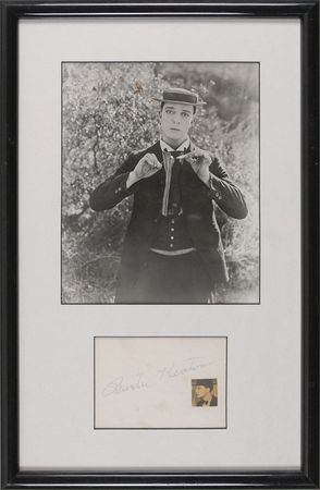 Lot #1097 Buster Keaton and Harold Lloyd Signatures - Image 1