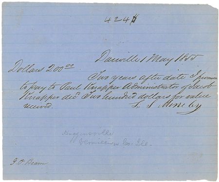 Lot #29 Abraham Lincoln Docketing Notation