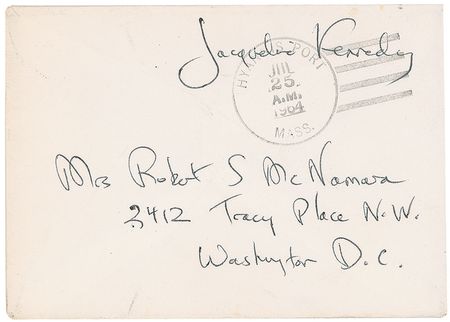 Lot #94 Jacqueline Kennedy: Rare Jackie Kennedy free frank - Image 1