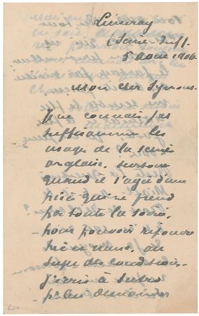 Lot #770 Maurice Maeterlinck Handwritten Letter Signed - Image 1
