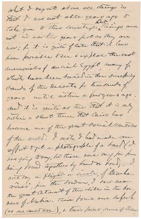 Lot #413 Joshua Lawrence Chamberlain: ?It has been possible to see & explore the vast memorials of ancient Egypt? - Image 2