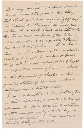 Lot #413 Joshua Lawrence Chamberlain: ?It has been possible to see & explore the vast memorials of ancient Egypt? - Image 5