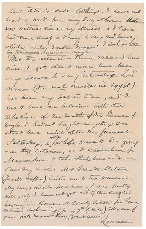 Lot #413 Joshua Lawrence Chamberlain: ?It has been possible to see & explore the vast memorials of ancient Egypt? - Image 6