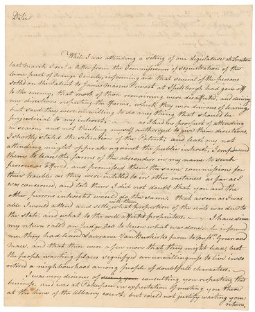 Lot #237 John Jay: During the war for independence, Judge Morris asks John Jay for assistance in dealing with loyalist tenants - Image 2