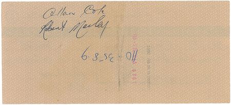 Lot #881 Bob Marley: Astoundingly rare ?Robert Marley? twice-signed check from his greatest period - Image 2