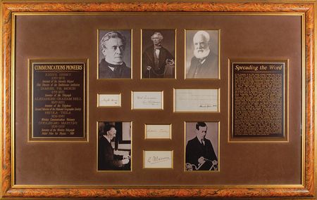 Lot #278 Pioneers of Global Communication: Magnificent innovators display, highlighted by Tesla, Morse, and Bell - Image 1