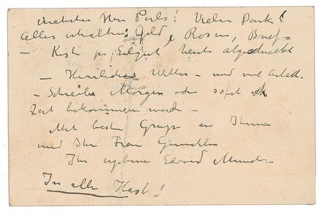 Lot #616 Edvard Munch: Rare 1918 letter by the painter of ‘The Scream’ - Image 1