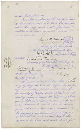 Lot #284 Joseph Pulitzer Signed Document - Image 1