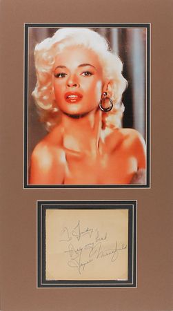Lot #1106 Jayne Mansfield Signature - Image 1