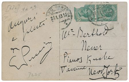 Lot #797 Giacomo Puccini Postcard - Image 1