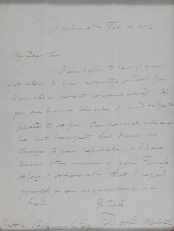Lot #403 Daniel Webster Handwritten Letter Signed - Image 1