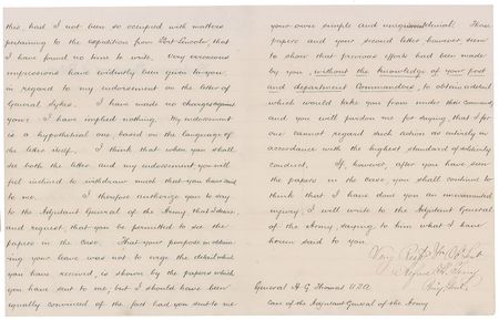 Lot #482 Alfred H. Terry: Occupied with planning the expedition from Fort Lincoln?the trip that would lead to Little Big Horn - Image 2