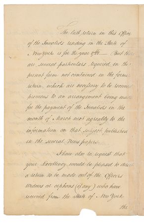 Lot #251 Henry Knox: President Washington ensures pensions for wounded soldiers of the Revolution - Image 2
