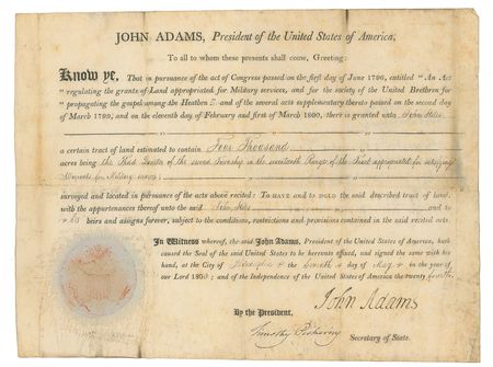 Lot #5 John Adams: Scarce boldly signed