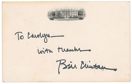 Lot #160 Bill Clinton Signatures - Image 1