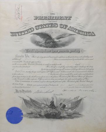 Lot #56 Theodore Roosevelt Signed Document - Image 1