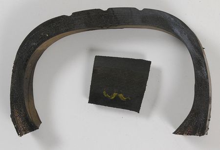 Lot #558 STS?27/28 Shuttle Orbiter Tire Segments Flown Nose Gear Tire Pieces - Image 1