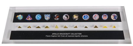 Lot #547 Apollo Kapton Foil Collection: Beautiful display of flown Kapton foil from all the Apollo missions - Image 1