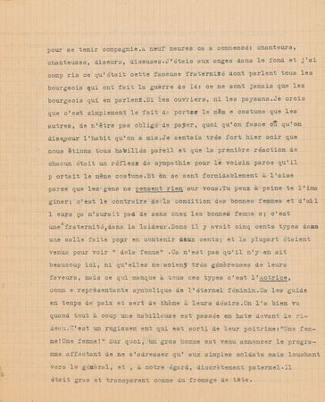 Lot #738 Jean-Paul Sartre: “The Actress as a symbolic representative of the eternal feminine” - Image 3