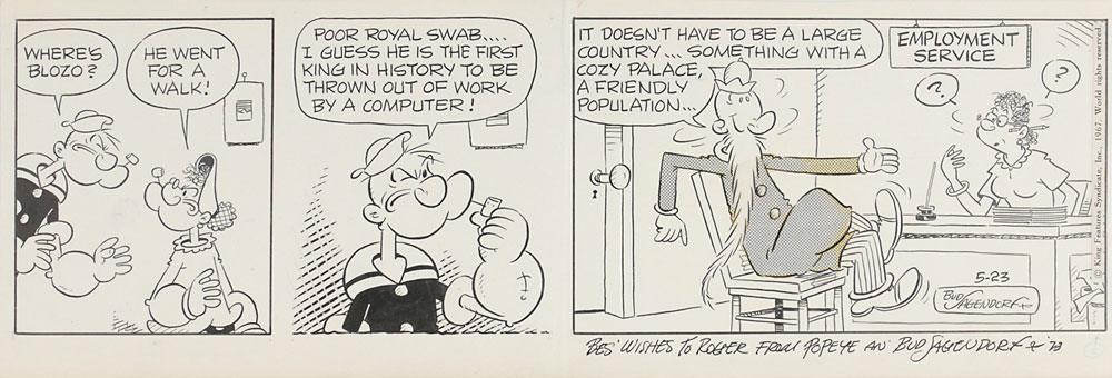Bud Sagendorf Comic Strip | RR Auction