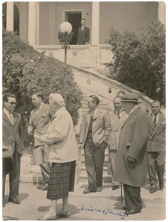 Lot #161 Winston Churchill: Churchill returns to Villa Politi, his World War II Italian base - Image 1