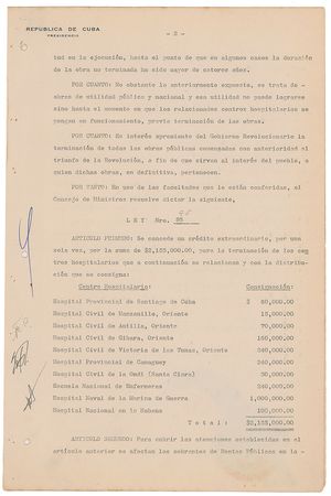 Lot #159 Fidel Castro: Rare document from the first week of Fidel’s Cuba - Image 2