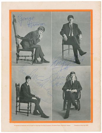 Lot #765 Beatles: 1963 program from the tour where the Fab Four emerged as bona fide headliners - Image 1