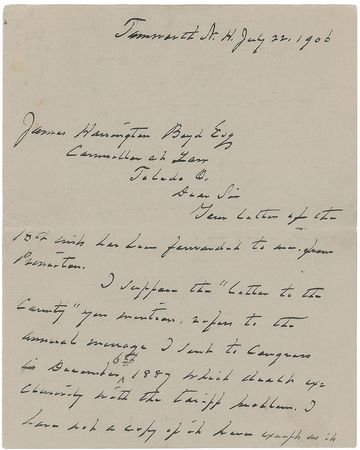 Lot #100 Grover Cleveland Handwritten Letter Signed - Image 1