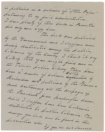 Lot #100 Grover Cleveland Handwritten Letter Signed - Image 2