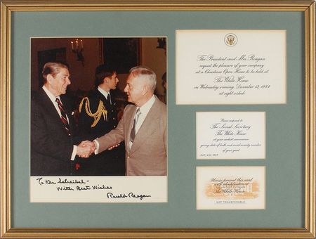 Lot #130 Ronald Reagan Signed Photograph - Image 1