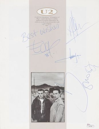 Lot #822 U2: Program from their wildly successful Joshua Tree world tour - Image 1