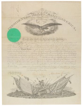 Lot #37 Abraham Lincoln: Officer’s commission for