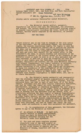 Lot #859 Duke Ellington Signed Document - Image 2