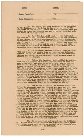 Lot #859 Duke Ellington Signed Document - Image 4