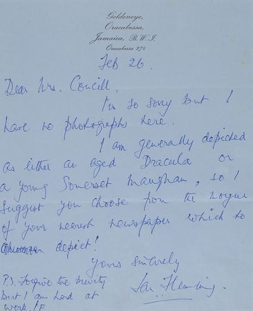 Lot #640 Ian Fleming: ?I am generally depicted as either an aged Dracula or a young Somerset Maugham? - Image 2