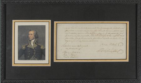 Lot #1 George Washington: Exquisite document