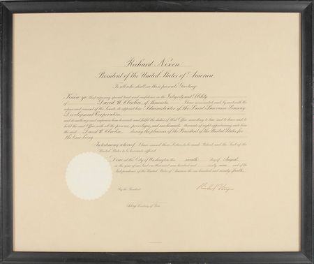Lot #123 Richard Nixon Signed Document - Image 1