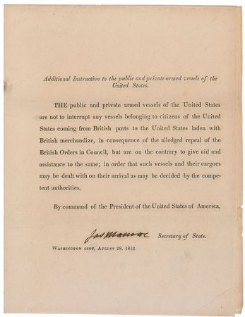 Lot #14 James Monroe: An address to all armed