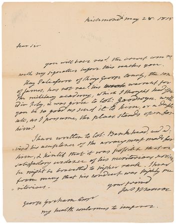 Lot #15 James Monroe: Monroe doles out brevets for