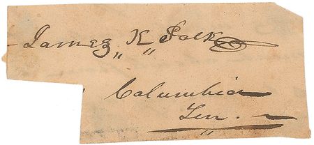 Lot #30 James K. Polk Signature