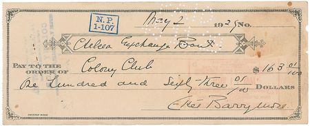 Lot #1017 Ethel and Diana Barrymore Checks - Image 1
