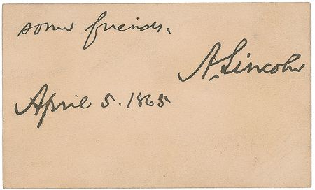 Lot #35 Abraham Lincoln: Lincoln meets and shows