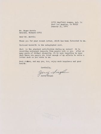 Lot #592 Jerry Siegel Group Lot - Image 2