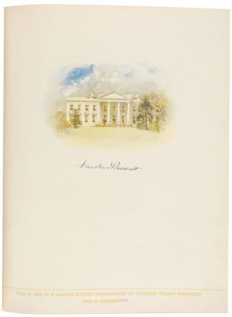 Lot #71 Franklin D. Roosevelt: Controversial 1936 Democratic Book with vivid White House vignette - Image 1