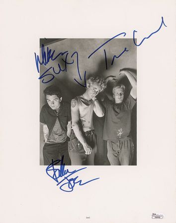 Lot #869 Green Day Signed Photograph and Cd - Image 1