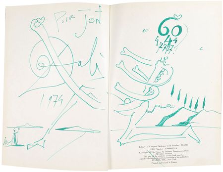 Lot #537 Salvador Dali: Dali captures the essence of the Dead in a one-of-a-kind sketch for the band?s former manager - Image 1