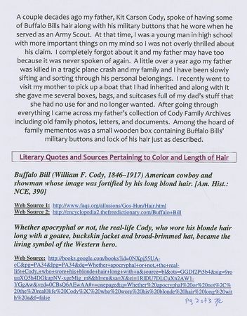 Lot #165 William F. ‘Buffalo Bill’ Cody: A lock of Buffalo Bill’s blonde hair, inherited by a direct descendant - Image 4