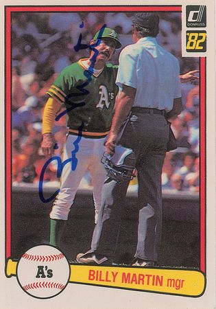 Lot #1170 Billy Martin Baseball and Baseball Card - Image 2