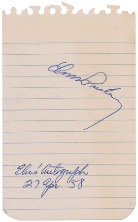Lot #811 Elvis Presley: Boot camp signature of new recruit Elvis Presley - Image 1